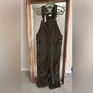 Madewell Corduroy Straight-Leg Overalls / X-LARGE / DRIED OLIVE